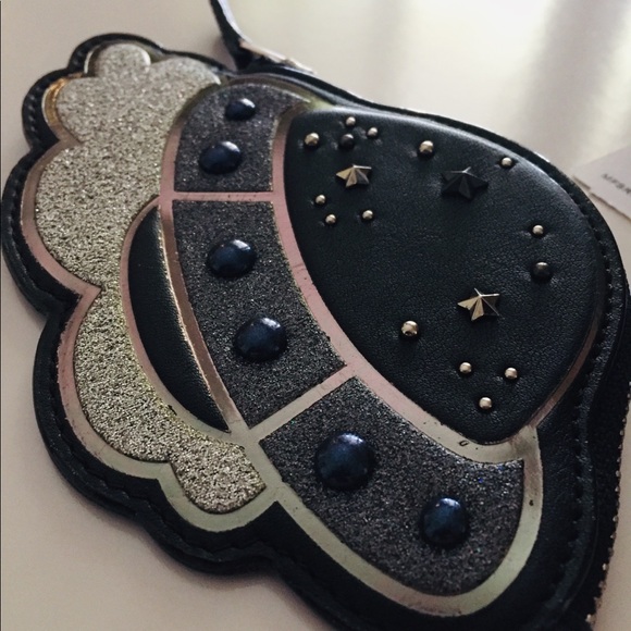 Coach UFO Alien Space Ship Coin Purse Wallet Studded Star Cloud Accessory - Picture 5 of 6